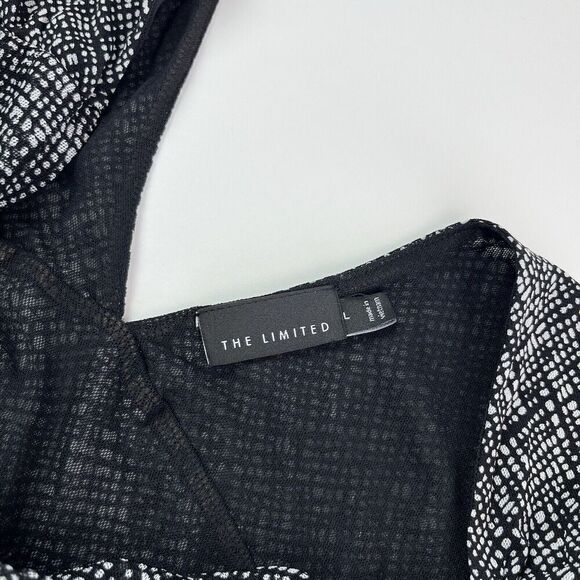 Vintage The Limited Y2K Babydoll Top L Black Mesh Sheer Whimsigoth Fairy Grunge - Picture 5 of 11